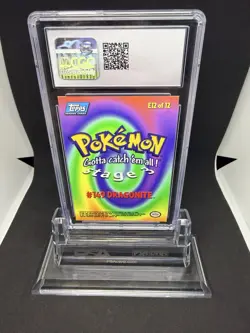 Dragonite Pokemon Topps 1999 The First Movie E12 First Print CGC 10 - Image 2