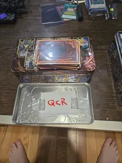 Yugioh 100 Holo Bulk Lot With Tin & 1 Qcr- Check Description - Image 1