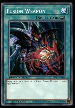 Fusion Weapon SGX1-ENI16 Common / Short Print Yu-Gi-Oh 1st Edition Near Mint - Image 1