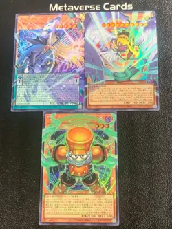 Yugioh LOCH JPN Starjunk Synchron Winged Kuriboh Sabatiel LV10 Overframe Lot x 3 - Image 1