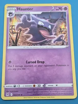 Haunter 065/196 Lost Origin Regular Uncommon Pokemon Card LP - Image 1