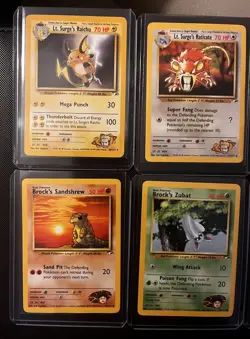 Lot of 6 Pokemon Gym Heroes Vintage Cards Surge’s Raichu 28/132 READ DESCRIPTION - Image 3