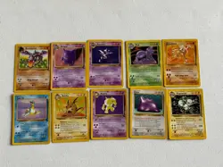 10 Rare Non Holo Fossil Vintage Pokemon Card Set TCG - Image 1