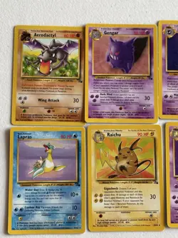 10 Rare Non Holo Fossil Vintage Pokemon Card Set TCG - Image 2