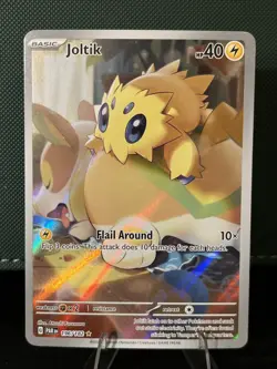 Pokemon TCG Paradox Rift Joltik Illustration Rare Card 196/182 - Image 1