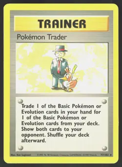 Pokemon Trader 77/102 Base Set Unlimited Pokemon Card NM - Image 1