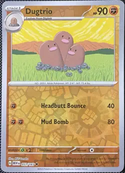 Dugtrio 051/165 Sv: Scarlet & Violet 151 Reverse Holo - Pokemon Card - Image 1