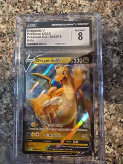 Pokemon TCG Dragonite V Pokemon Go 49/78 Full Art Ultra Holo Rare Card NM 2022 - Image 1
