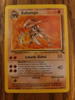 Pokemon Kabutops Fossil 9/62 Regular Rare Stage 2 60 NM-LP Card - Image 1