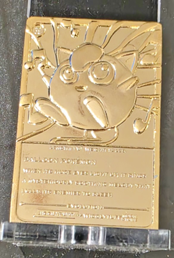 Jigglypuff Vintage 1999 Pokemon 23k Gold Plated Trading Card Burger King - Image 2