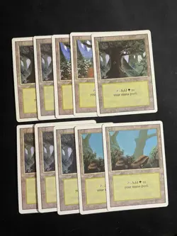 X10 Mtg Forest Revised Edition Magic the Gathering - Image 1