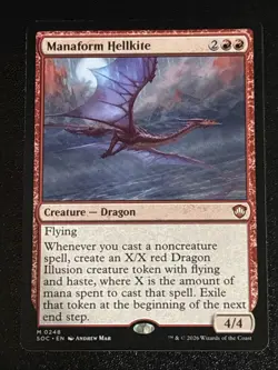 MTG Commander: Secrets of Strixhaven Manaform Hellkite 0248 NM Mythic - Image 1
