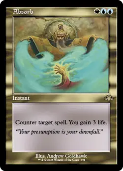 Retro ABSORB mtg NM Dominaria Remastered Rare - Image 1