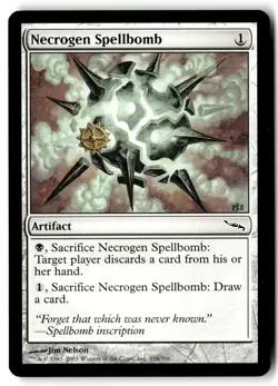 Necrogen Spellbomb 216 Common Mirrodin Magic: The Gathering Moderately Played - Image 1