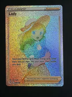 (NEED GONE) Pokemon Lady Trainer 208/196 Lost Origin Rainbow Secret Rare - Image 1