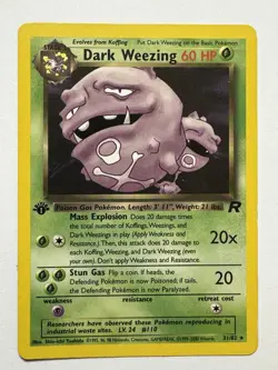 Dark Weezing - 1st Edition - 31/82 - Pokemon Team Rocket - Regular - NM - Image 1