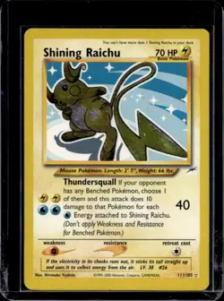 2002 Pokemon Neo Destiny Shining Raichu Holo #111/105 - Image 1