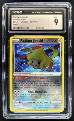 2022 Pokemon SWSH Silver Tempest Radiant Jirachi #120/195 CGC 9 - Image 1