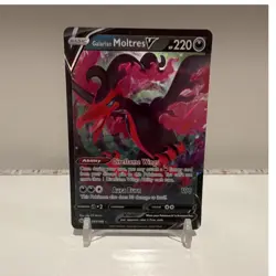 Pokemon TCG Galarian Moltres V 097/198 Swsh06: Chilling Reign Ultra Rare Holo - Image 1