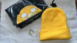 Pokemon Accessories Lot - Psyduck Fan Bundle - Pin, Beanie, Large Tshirt - Image 1