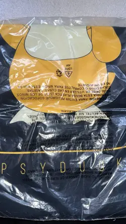Pokemon Accessories Lot - Psyduck Fan Bundle - Pin, Beanie, Large Tshirt - Image 4