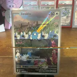 Pokemon Swablu Illustration Rare SV04: Paradox Rift 213/182 NM Holo - Image 1