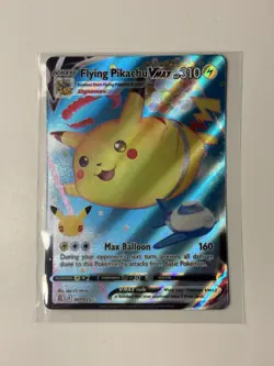 Pokemon TCG Flying Pikachu VMAX 007/025 Celebrations Ultra Rare Full Art Holo - Image 1