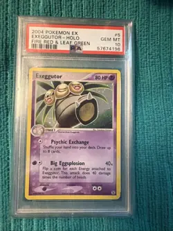 Pokemon TCG Exeggutor Holo Rare EX FireRed LeafGreen 5/112 PSA 10 2004 - Image 1