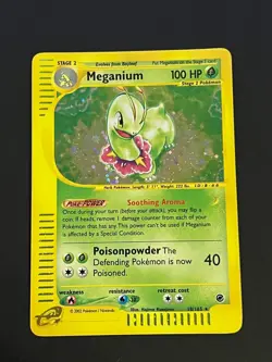 Meganium 18/165 - Holo Rare - Vintage Pokemon TCG: Expedition Base Set - MP - Image 1