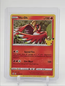 HO-OH 2021 POKEMON CELEBRATIONS CLASSIC COLLECTION RARE HOLO 001/025 Q6650 - Image 1