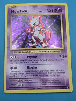 Pokemon Mewtwo Cracked Ice Holo RARE XY Evolutions 51/108 MP/HP - Image 1