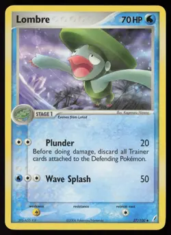 Lombre 37/100 Uncommon Crystal Guardians Pokemon Lightly Played - Image 1