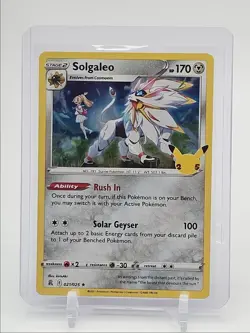SOLGALEO 2021 POKEMON CELEBRATIONS CLASSIC HOLO RARE B 021/025 Q6650 - Image 1