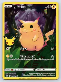 PIKACHU 005/025 HOLO RARE CELEBRATIONS POKEMON LP - Image 1