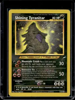 2002 Pokemon Neo Destiny Shining Tyranitar Holo #113/105 - Image 1