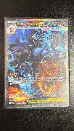 Pokemon Mega Charizard X ex 125/094 Phantasmal Flames Full Art Holo 2025 - Image 4