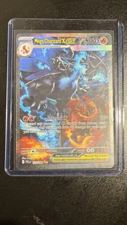 Pokemon Mega Charizard X ex 125/094 Phantasmal Flames Full Art Holo 2025 - Image 5