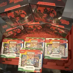 Pokemon TCG Destined Rivals Elite Trainer Box & First Partner Pack Series 1 Lot - Image 2