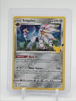 SOLGALEO 2021 POKEMON CELEBRATIONS CLASSIC HOLO RARE A 021/025 Q6650 - Image 1