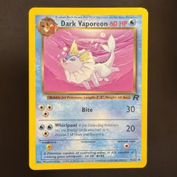 Dark Vaporeon - 45/82 - Team Rocket - Pokemon - Uncommon - Played - Image 1