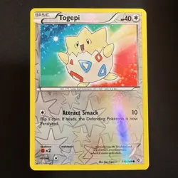 Togepi - 110/149 - Boundaries Crossed - Pokemon - Common Reverse Holo - Damaged - Image 1