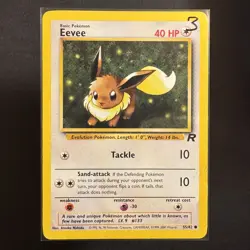 Eevee - 55/82 - Team Rocket - Pokemon - Common - Damaged - Image 3