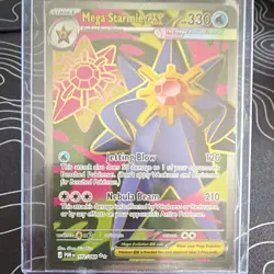 Pokemon Mega Starmie EX Ultra Rare Full Art Holo POR 102/088 330 HP Jetting Blow - Image 1