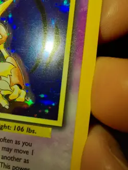 Vintage Pokemon TCG, Rare Holo Alakazam 1/102 Base Set, WOTC 1999 - Image 5