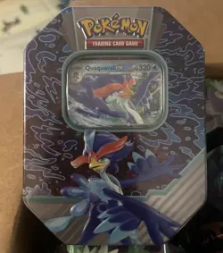 Pokemon TCG Quaquaval EX Promo Tin (4 Booster Packs) New/Sealed - Image 1