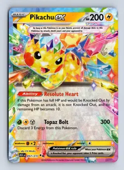 Pikachu ex 057/217 Double Rare Ascended Heroes Pokemon NM/M - Image 1