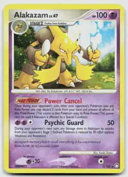 Alakazam 2/123 Mysterious Treasures Pokemon MP - holo bleed - Image 1