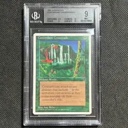 1995 MTG Magic The Gathering Chronicles Concordant Crossroads BGS 9 MINT - Image 1