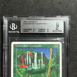 1995 MTG Magic The Gathering Chronicles Concordant Crossroads BGS 9 MINT - Image 2
