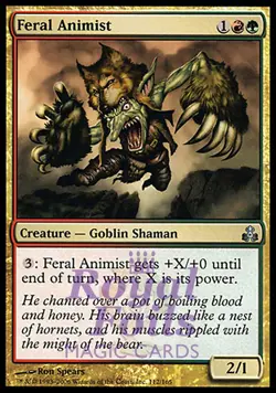 Feral Animist 4x FOIL GPT MTG Guildpact Uncommon 3 MINT +1 VF red green - Image 1